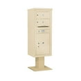 thumbnail image 1 of Salsbury Industries Pedestal Mounted 3 Door Front Load 4C Horizontal Cluster Box Unit with 1 Parcel Locker, 1 of 6