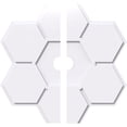 thumbnail image 3 of 30"OD x 4"ID x 10 1/2"C x 1"P Daisy Architectural Grade PVC Contemporary Ceiling Medallion, Two Piece, 3 of 3