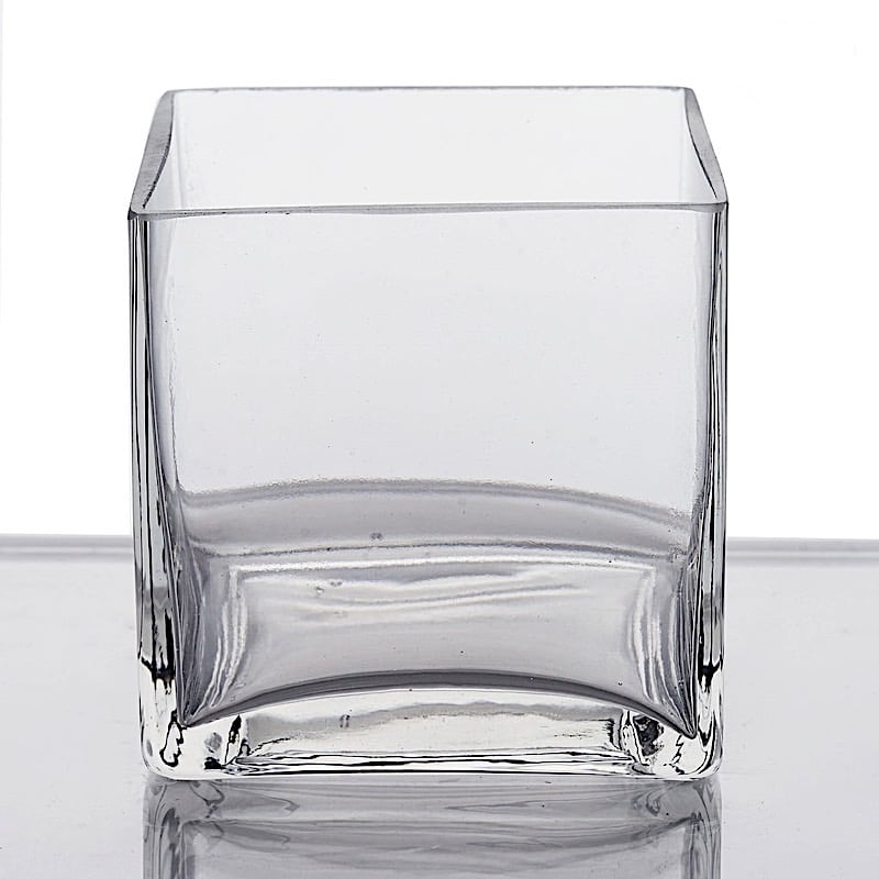 16" tall Clear GLASS Square VASES Wedding Party CENTERPIECES Supplies WHOLESALE 