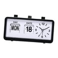 thumbnail image 5 of Fancyes Flip Desk Clock Date Week Display Alarm Clock Silent Crafts ing Clock Birthday Gift for Dining Table TV Cabinet Dorm Black, 5 of 8