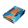 thumbnail image 7 of 2-Piece Polyester cotton Towel Set Absorbent Blue and Orange Abstract Pattern Seamless Hand Towel Bath Towel Soft and Comfortable Machine Wash 28.3x14.4, 7 of 7