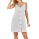 thumbnail image 2 of Vestido sin mangas con tirantes ajustables y cuello en V para niña, Blanco, M Vogacara AP001327-02, 2 of 7
