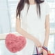 thumbnail image 5 of EeaseMX bolso bandolera con cadena de felpa con forma de corazón de melocotón, elegante bolso de hombro para mujer, bolso de hombro portátil para mujer, de goma roja., 5 of 7