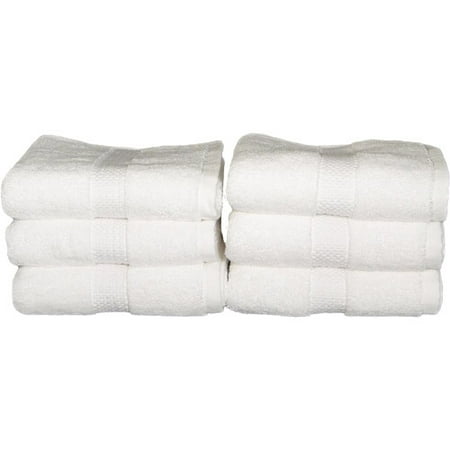 Baltic Linen Pyramid Excel Heavyweight Hand Towels, 6pk, White