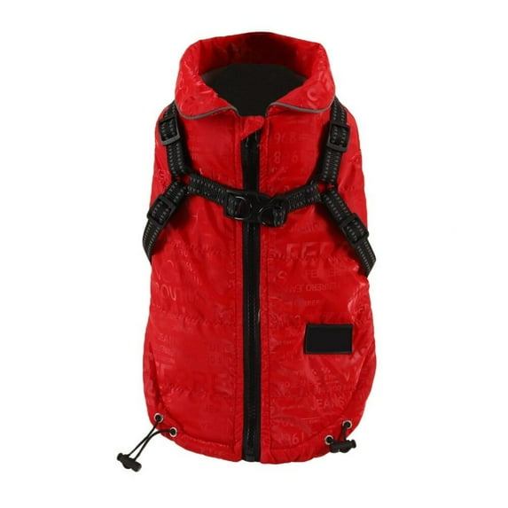 Spdoo Pet Autumn Winter Skiing Costume Sleeveless Cotton Padded Vest Plus Velvet Thickened Reflective XXL