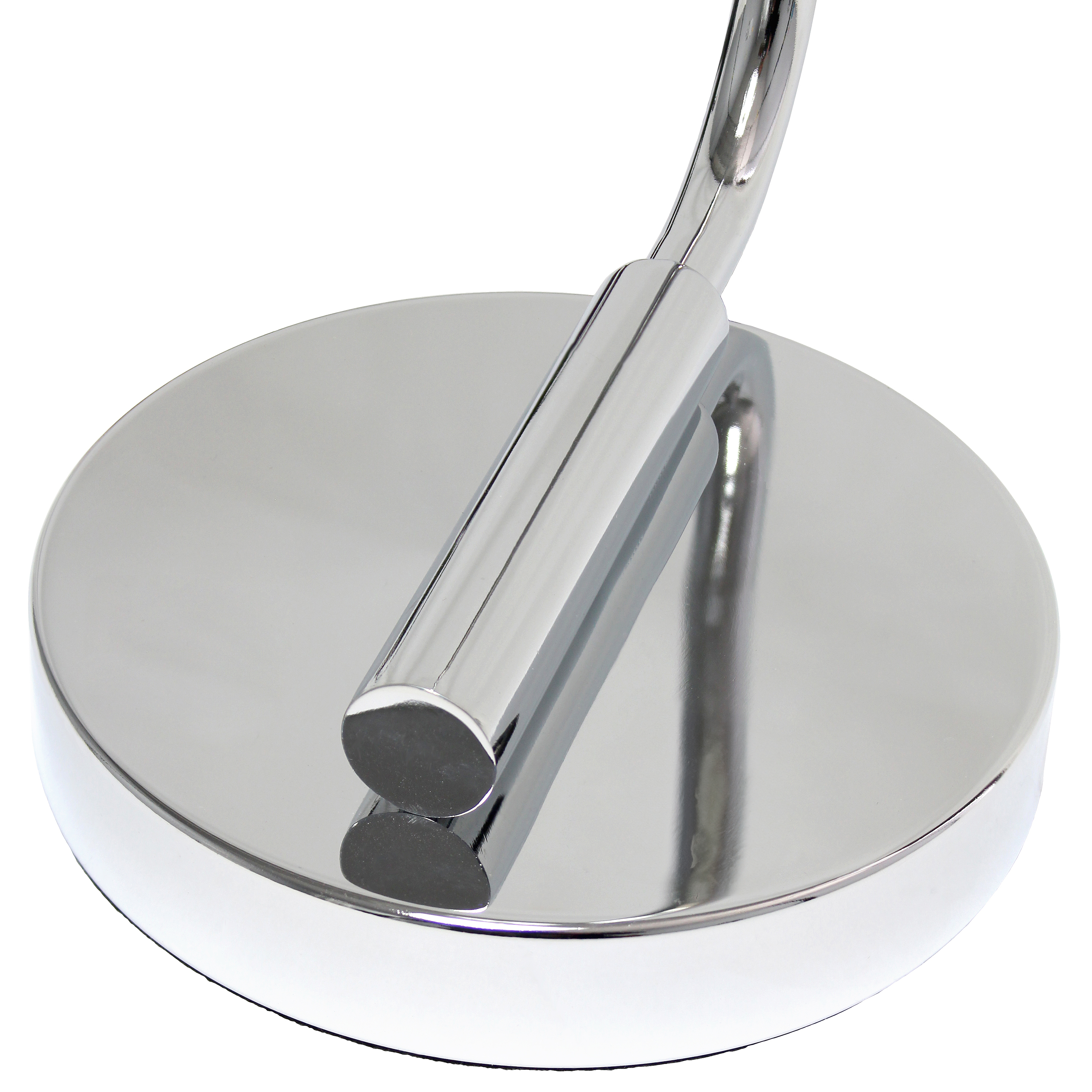 Creekwood Home 18.8" Vintage Industrial Curved Arm Desk Lamp with LED Bulb, Chrome