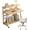 Color: Frame：white/Board：teak, variant on 31.5 Inch Rolling  Desk, Mobile Workstation with  Stand, Tier Table & Lockable Wheels, Metal Frame Easy Assembly Desk for Bedroom  Office