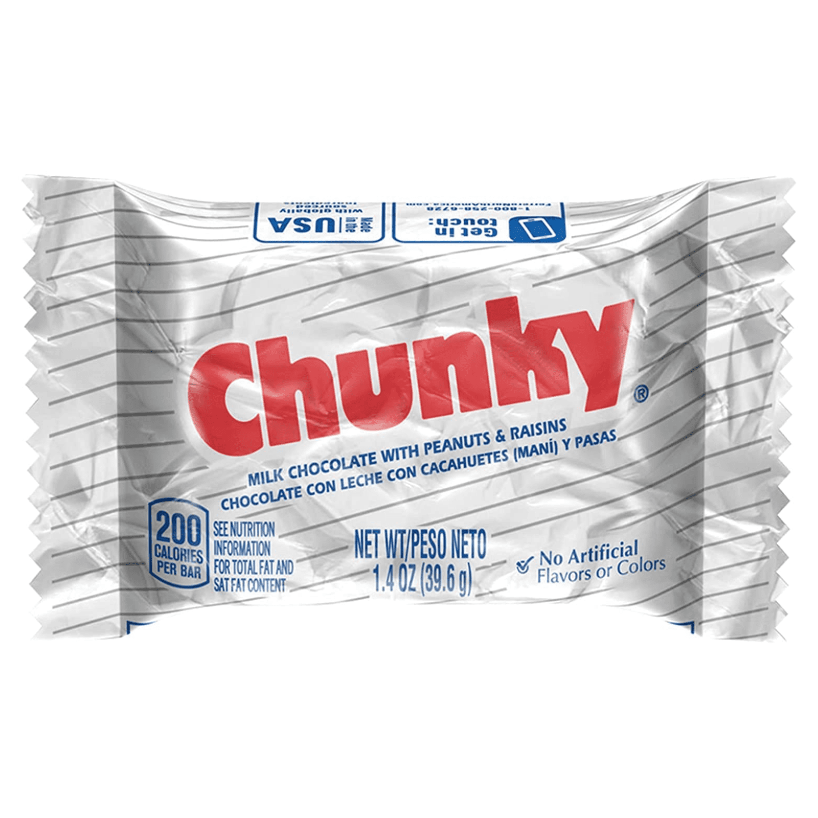 CHUNKY Milk Chocolate Candy Bars, Individually Wrapped, 1.4-Ounce (Box of 24)