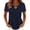 Navy, variant on Womens Tops Summer Short Sleeve T-Shirt Stylish Ring Cutout Neck Soft Loose Fit Basic Casual Tee for Daily Street Vacation Wear by Gbobgt Blackish Green L