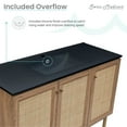 thumbnail image 5 of Classe 48 in. Brown Oak Bathroom Vanity With Black Ceramic Sink Top, 5 of 12