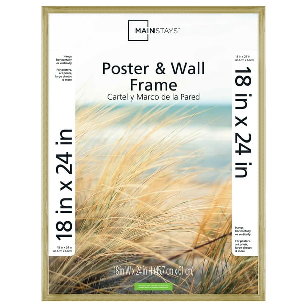 Mainstays 18x24 Metallic Picture Frame, Brass - Walmart.com