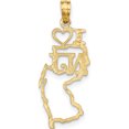 thumbnail image 3 of 10K Solid New Jersey State Pendant Yellow Gold Material Sleek Chic Heirloom An unforgettable keepsake to treasure forever, 3 of 4