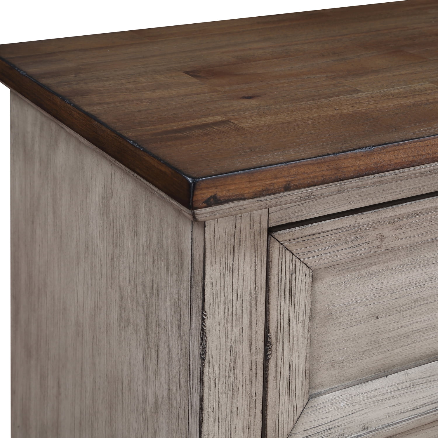 New Classic Furniture Mariana 2-Drawer Solid Wood Nightstand in Vintage Cream