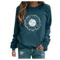 thumbnail image 1 of Hot Eaby Women's Sweater Round Neck Casual Loose Pullover Printed Long-Sleeved T-Shirt, 1 of 2