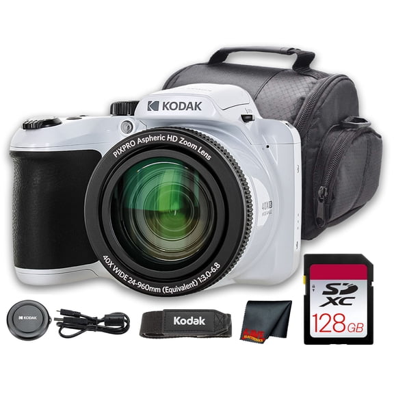 Kodak PIXPRO AZ255 16MP Digital Camera, 25X Optical Zoom, 1080p Video, 3" LCD, & Camera Case