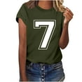 thumbnail image 4 of PNTUTB Fashion Men's Number 7 Print Classic Crew Neck Pullover Short Sleeve Casual Comfortable T-shirts, 4 of 6