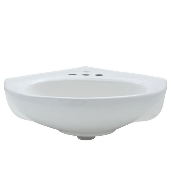 American Standard Cornice Pedestal Sink Top with 4-in. Faucet Holes White