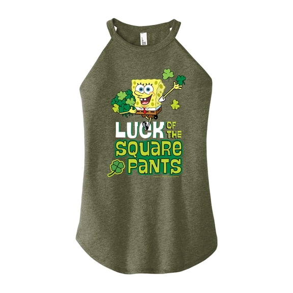 SpongeBob SquarePants - Luck Of The Square Pants - Juniors High Neck Tank Top