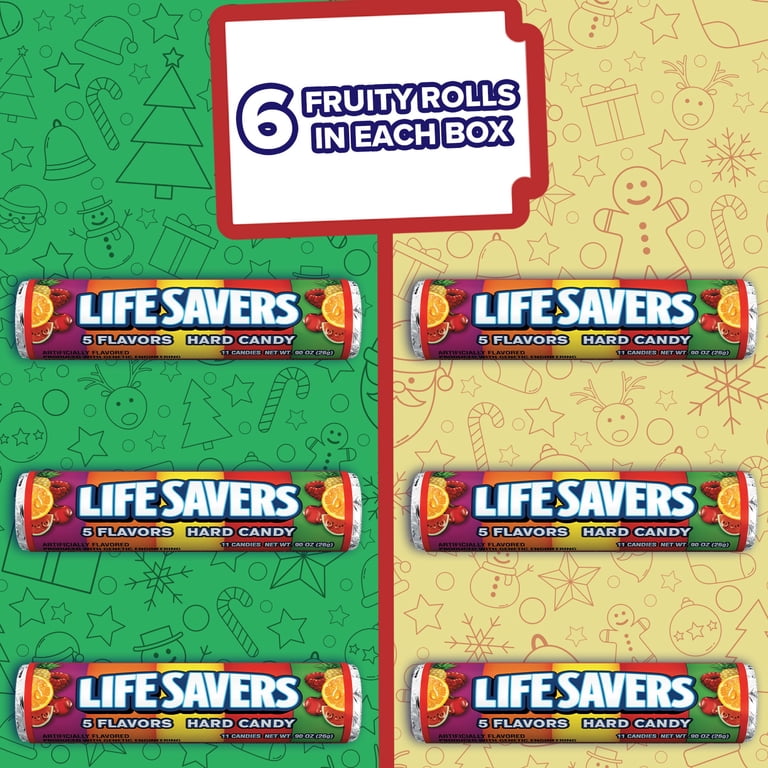 Life Savers 5 Flavors Christmas Hard Candy Storybook 6.84 oz Gift