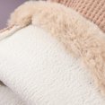 thumbnail image 5 of dianhelloya 1 Pair Winter Half Finger Gloves Thick Plush Windproof Warm Elastic Cozy Lining Anti-slip Soft Student Cycling Writing Gloves Khaki, 5 of 7