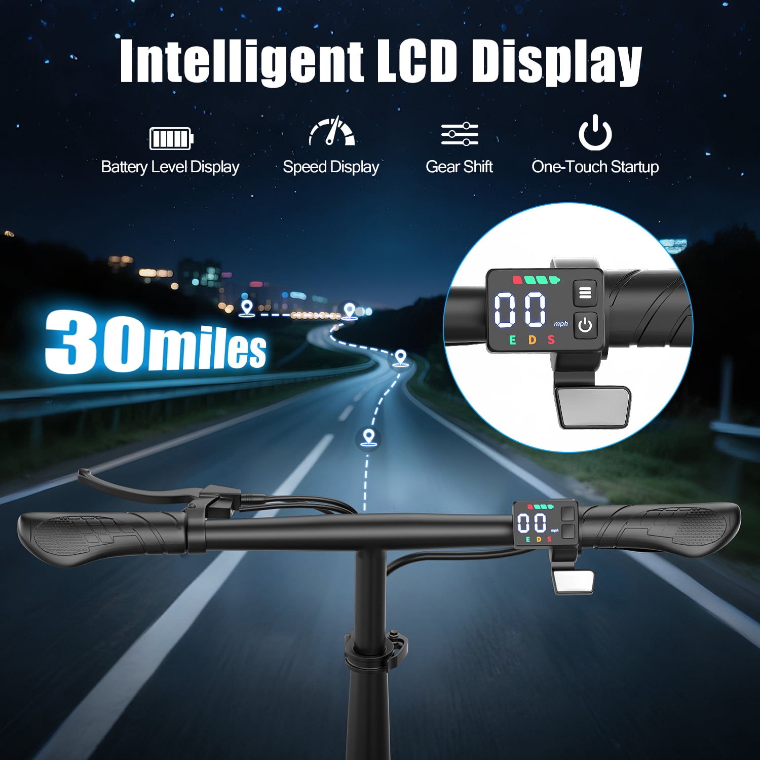 ASKGO K11 Commuter Electric Scooter,1200W Peak Motor 48V 15Ah High-Performance E-scooter, 14 " Commuter Electric Scooter with Seat &Carry Basket-Up to 35Miles 25MPH,Electric Scooter For Adults,UL2272