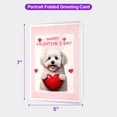 thumbnail image 5 of Happy Valentine's Day Bichon Frise Brings Love Heart 5x7in Folded Greeting Card Bichons Dog Lovers Gifts Idea Single Note Card with Envelope - 02028, 5 of 5