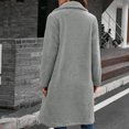 thumbnail image 6 of LYXSSBYX Womens Long Sleeve Dress Women Fashion Winter Warm Solid Button Lengthened Plush Long Sleeve Outwear, 6 of 9