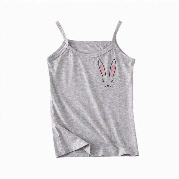 JUMEYU Baby Undershirts Girl's Tie Dye Print Tank Top Tie Front Sleeveless Summer T Shirt 2T 3T (Grey,2-3 Years)