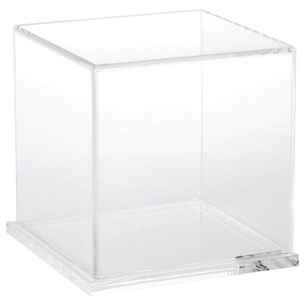 Plymor Clear Acrylic Display Case with Clear Base, 6" x 6" x 6