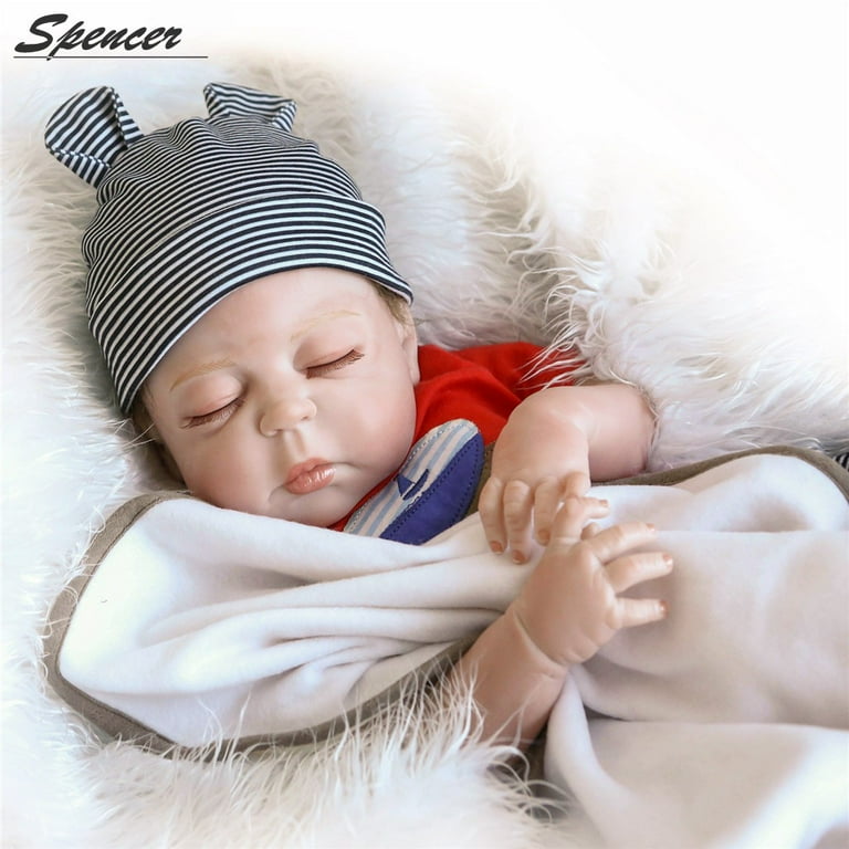 Reborn baby boy eyes closed sale