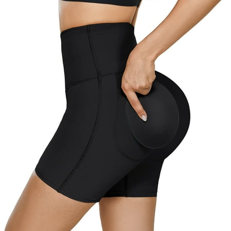 

Junlan Hi-Waist Butt Lifter Tummy Control Shapewear Panties Knickers Padded Hip Enhancer Seamless Body Shaper Underwear for Women(Black L)