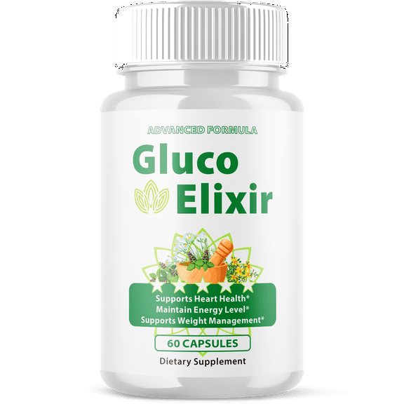 Gluco Elixir Blood Support Pills Advanced Formula Vitamin Supplement GlucoElixir 60 Capsules