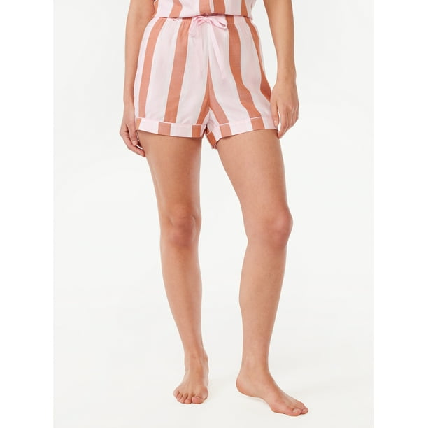 Joyspun Women's Woven Sleep Shorts, Sizes S to 3X
