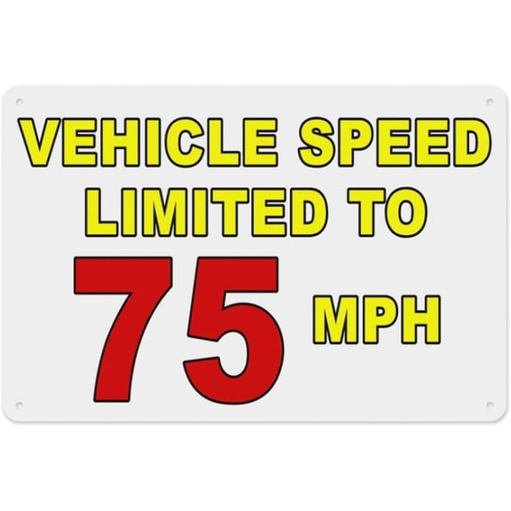 Vehicle Speed Limited to (Choice of Speed) Mph Decal Sign 8"x12" - Aluminum Tin Warning for Home Outdoor Garden, High-Visibility Traffic Decor for Road