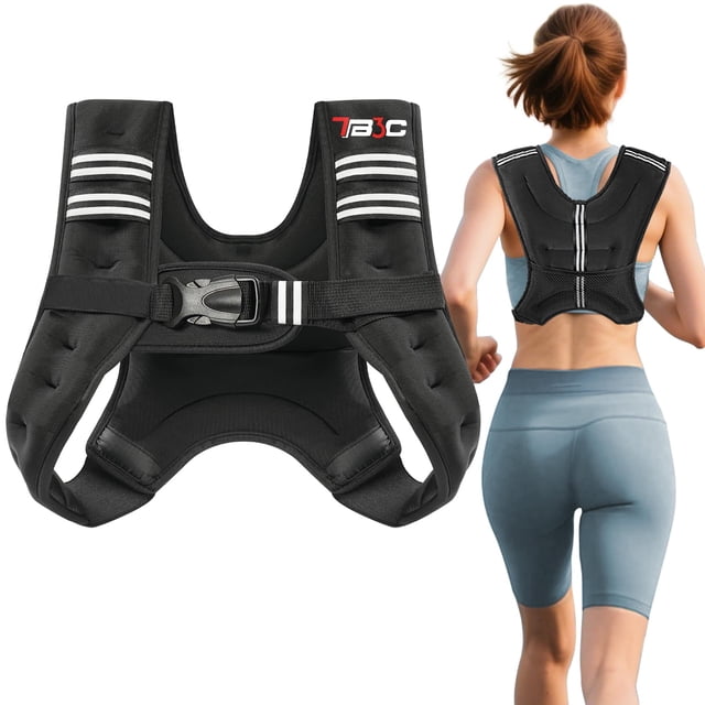 Chaleco pesado TB3C de 5,4 kg con banda reflectante para hombres y mujeres