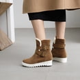 thumbnail image 4 of Botas de nieve Otoño e invierno Punta redonda Moda Botas cortas peludas cálidas Botas de gran tamaño Botas de mujer Wmkox8yii ghj1689, 4 of 7