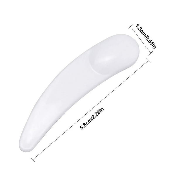 Espátula cosmética plástica, cuchara curvada M de la espátula del maquillaje cosmético disponible