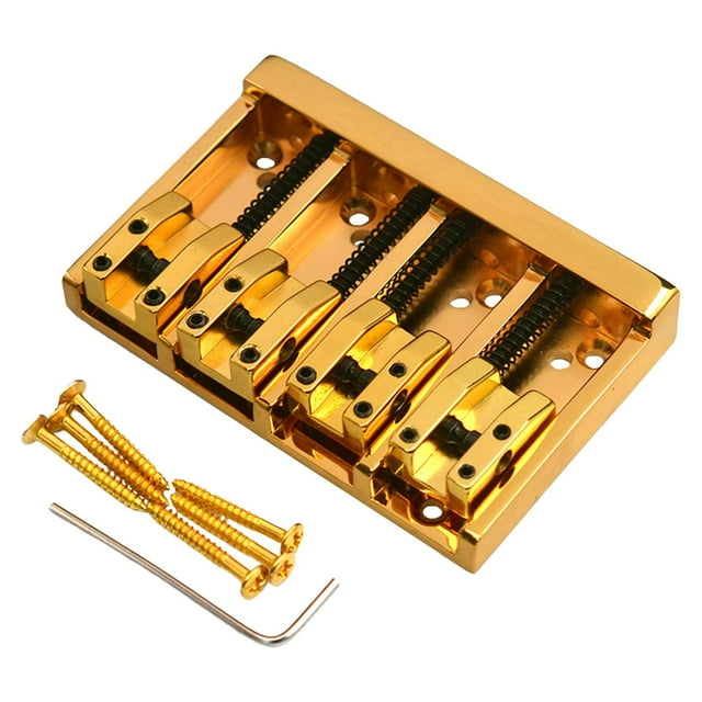 Accesorio de repuesto de puente de bajo eléctrico para reemplazo de accesorios de bajo eléctrico Dorado shamjiam Puente de silla de montar