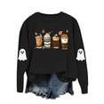 thumbnail image 3 of VKOYWKM Women's Halloween Graphic Sweatshirt Ghost Graphic Sweatshirts Crew Neck Pullover Long Sleeve Fall Party Tops Halloween Sweatshirts, 3 of 9