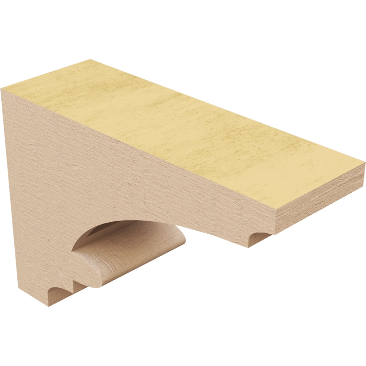 3"W x 9"D x 6"H Classic Diane Rough Cedar Woodgrain TimberThane Corbel, Primed Tan