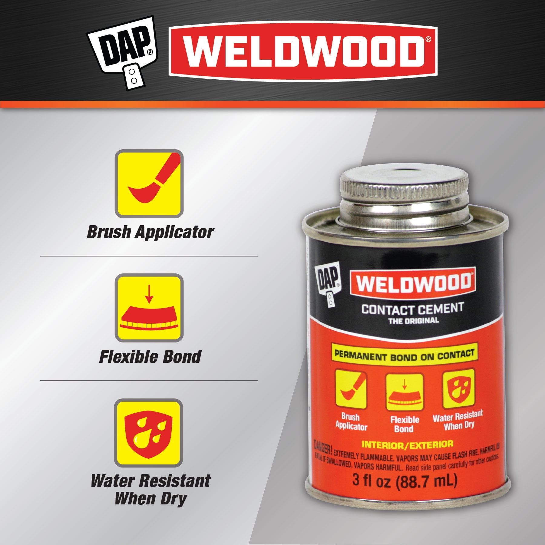 12 pack) DAP Weldwood 3 Oz Tan Original Contact Cement
