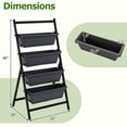 thumbnail image 3 of Costway 4 FT 4-Tier Vertical Raised Garden Bed Elevated Planter Box w/4 Container Boxes, 3 of 10
