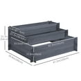 thumbnail image 3 of Outsunny 3-Tier Wood Raised Garden Bed, Elevated Planting Box, Gray, 3 of 10