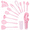 Pink, variant on HEESEM 16 pcs Silicone Cooking Utensils Set-Kitchen Utensils for Cooking with Full Silicone Handles Includes Measuring Cup 446°F Heat Resistant Kitchen Utensil BPA Free Blue