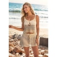 thumbnail image 5 of Womens Crochet 2 Piece Sets Y2k Hollow Out Knitted Tank Top Mini Skirt Set Summer Beach Coverup Outfits Khaki S, 5 of 9