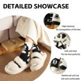 thumbnail image 4 of LDU Women's Thermal Crew Socks, Fleece Lined with Whimsical Alien Pattern for Winter, 6 Pairs, 4 of 8