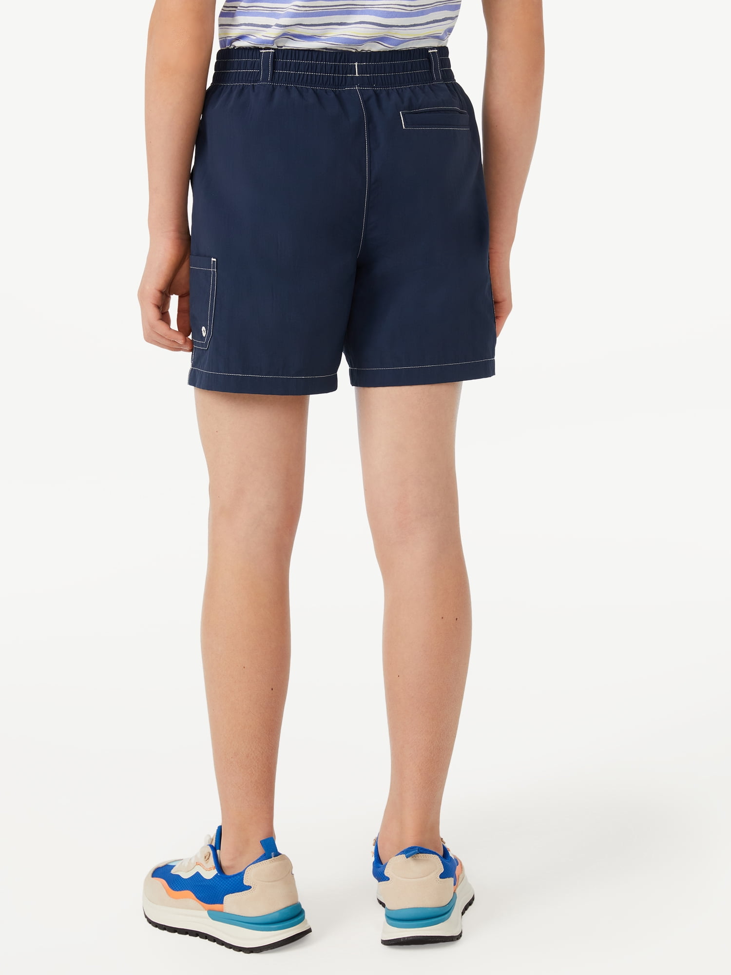 Free Assembly Boys Camp Shorts, 3-Pack, Sizes 4-18