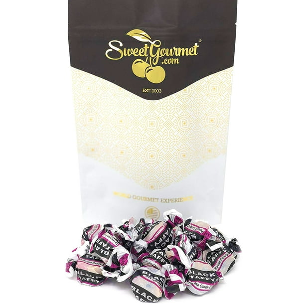 SweetGourmet Black Taffy Licorice Chewy Candy 1 Pound