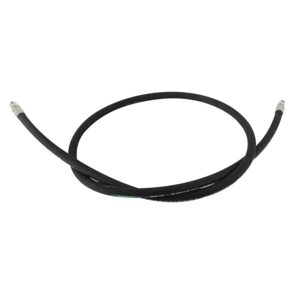Hydraulic Hose 3/8 In x 84 In Compatible with John Deere Tractor SAE 100 R2AT 2 Wire Steel Braided 4780 PSI Max Working 3/8 In NPT Rigid Fittings Same Both Ends New Direct Replaces JD