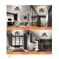 thumbnail image 4 of Moderna Lámpara De Techo Negro Colgantes Decorativas 4 Luces, 4 of 5